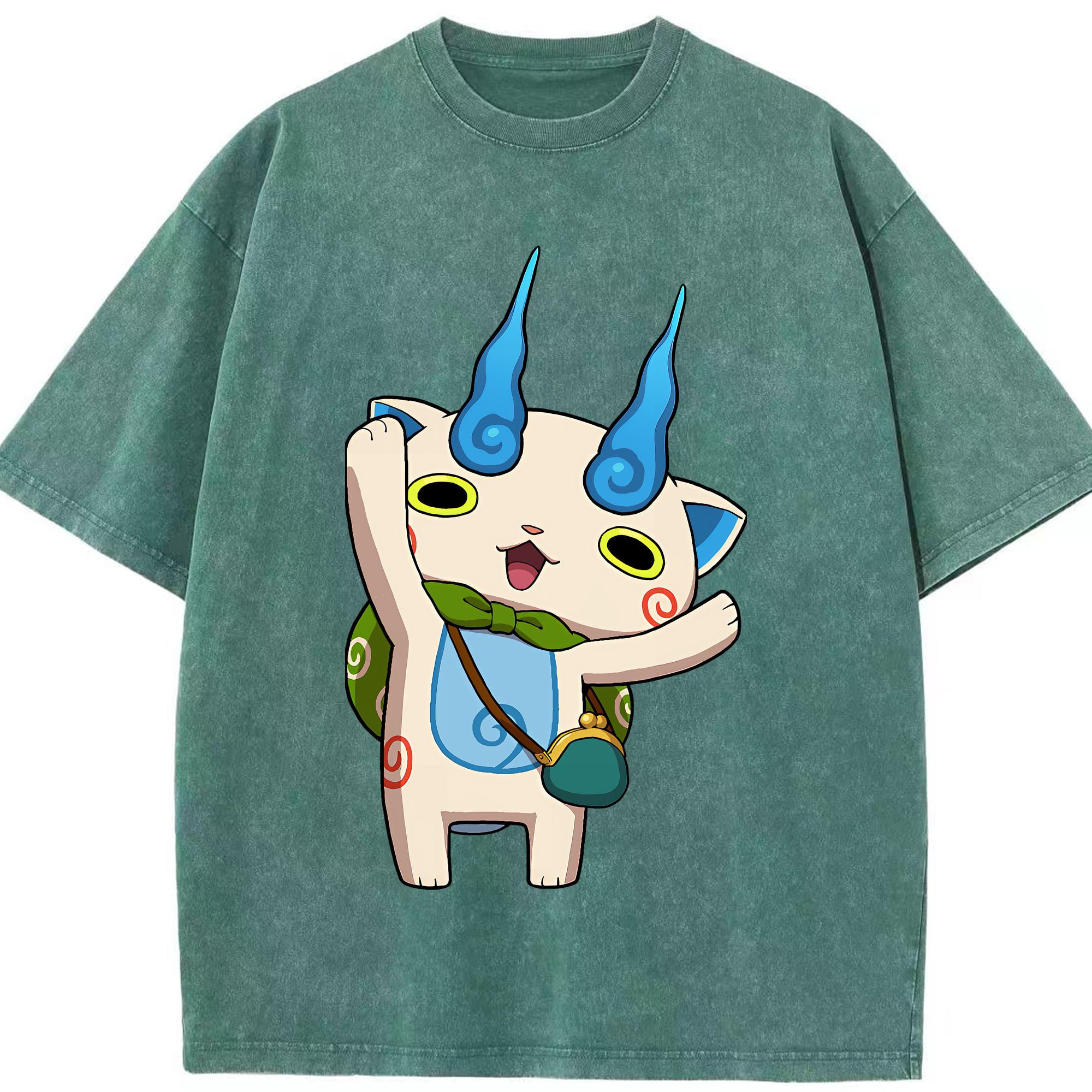 （画像用） 妖怪ウォッチ Yo-kai Watch 綿100% ヴィンテージ風 半袖Tシャツ（フロントプリント）